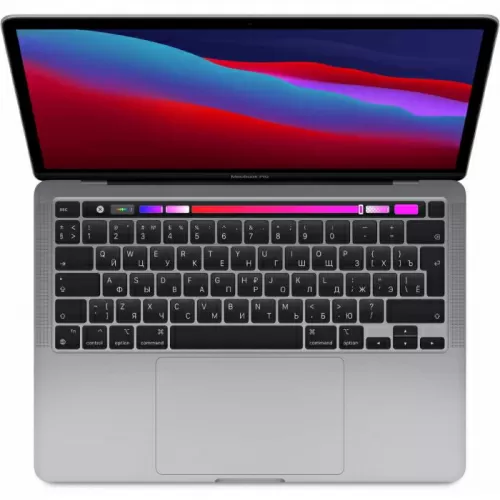 Ноутбук Apple MacBook Pro 13.3" 2560x1600/ T-Bar/ Apple M1/ 8GB/ 256GB SSD/ no DVD/ WiFi/ BT/ MacOS (MYD82RU/A) фото 2