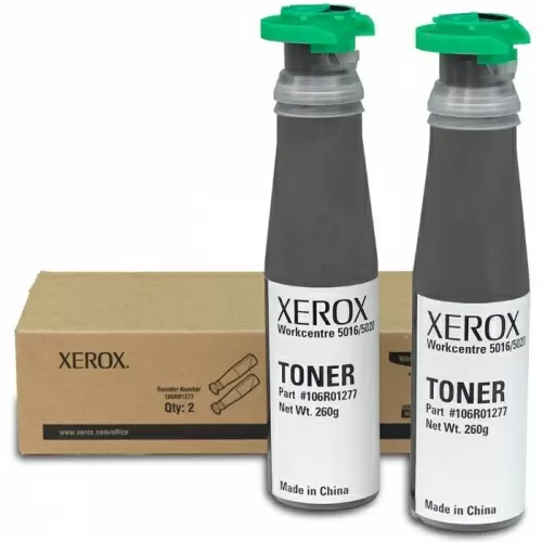 Тонер Картридж Xerox 106R01277, черный, 12600 страниц, для Xerox WC 5020/5016 (2 тубы)
