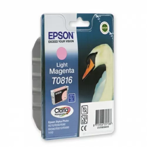 Картридж EPSON T0816, светло-пурпурный, 990 стр., для R270/RX590/T50/TX650/1410 (C13T11164A10)
