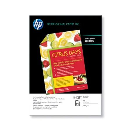Бумага HP глянцевая высшего качества для струйной печати 180 гр/ м2 – A4 - 50 листов (C6818A)