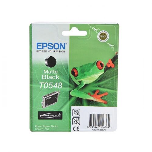 Картридж струйный Epson T0548, черный матовый, 350 стр., для Epson R800/1800 (C13T05484010)