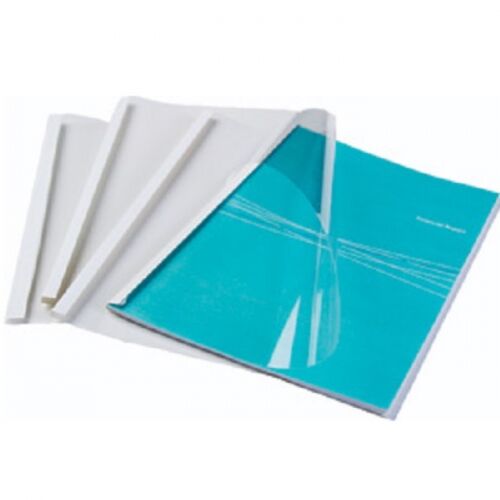 Обложки для термопереплета Fellowes A4,10 мм, (81-100 листов) 100 шт., вверх - прозрачный ПВХ, низ - глянцевый белый картон (FS-5391401)