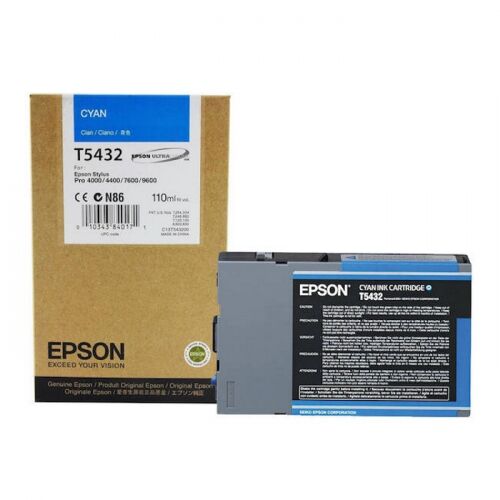 Картридж струйный Epson T5432, голубой, 110 мл., для Epson St Pro 7600/9600 (C13T543200)