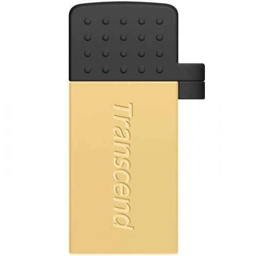 Флеш-накопитель 32GB Transcend JetFlash 380, USB 2.0, OTG металл золото (TS32GJF380G)