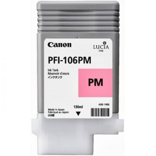 Картридж струйный Canon PFI-106PM фото пурпурный 130 мл для imagePROGRAF iPF6400, iPF6450 (6626B001)