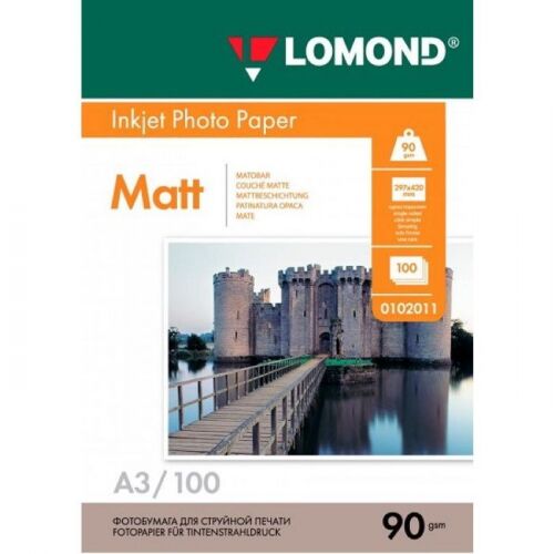 Бумага Lomond 0102011 A3/90г/м2/100л./белый матовое для струйной печати
