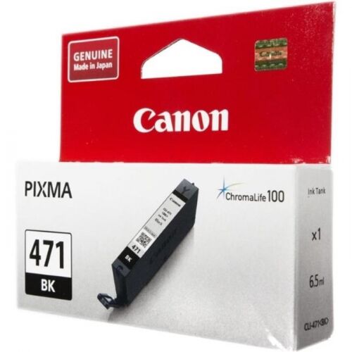 Картридж струйный Canon CLI-471BK, черный, 125 страниц, для MG5740/MG6840/MG7740 (0400C001)