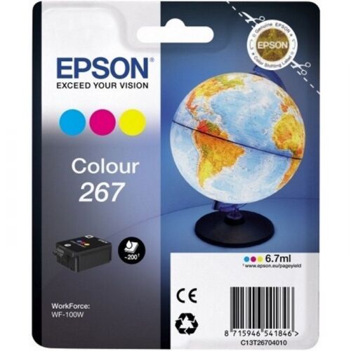 Картридж Epson T267, цветной, 6 мл, 200 стр., для WF-100 (C13T26704010)