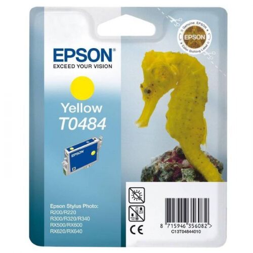 Картридж струйный Epson T0484 желтый 430 страниц для Epson St Ph R300/RX500 (C13T04844010)