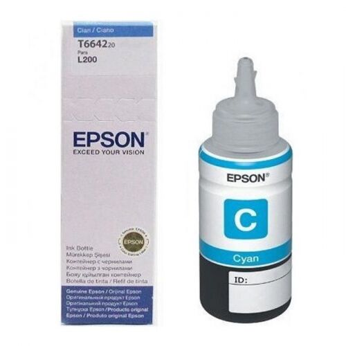 Картридж струйный Epson T6642, голубой, 6500 страниц, для Epson L100 (C13T66424A)