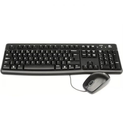 Клавиатура и мышь Logitech Desktop MK120, USB,Wired, Black (920-002561)