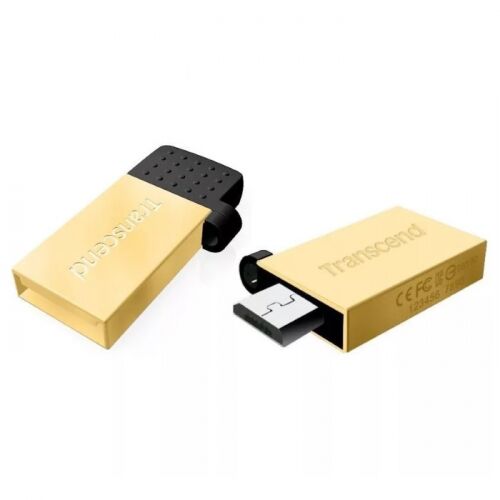 Флеш-накопитель 32GB Transcend JetFlash 380, USB 2.0, OTG металл золото (TS32GJF380G) фото 2