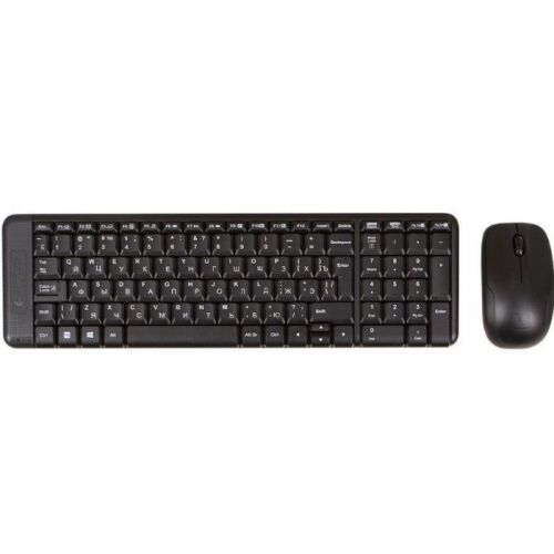 Клавиатура и мышь Logitech Wireless Desktop MK220, USB, Black (920-003169)