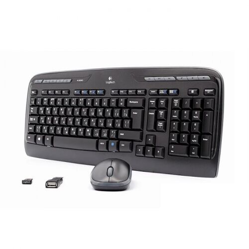 Клавиатура и мышь Logitech Wireless Desktop MK330, USB, Black (920-003995) фото 2