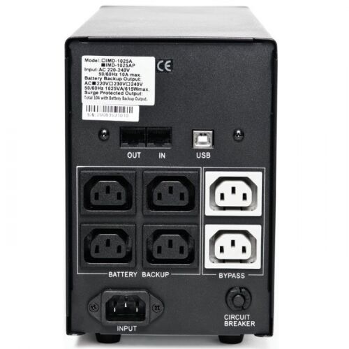 Источник бесперебойного питания Powercom IMD-3000AP Imperial UTP, 3000VA/1800W, RJ-45, RJ-11, USB, Hot Swap, LED, 6 х IEC320 фото 3