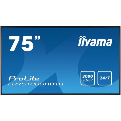 Панель Iiyama ProLite LH7510USHB-B1 75" UHD (LH7510USHB-B1)