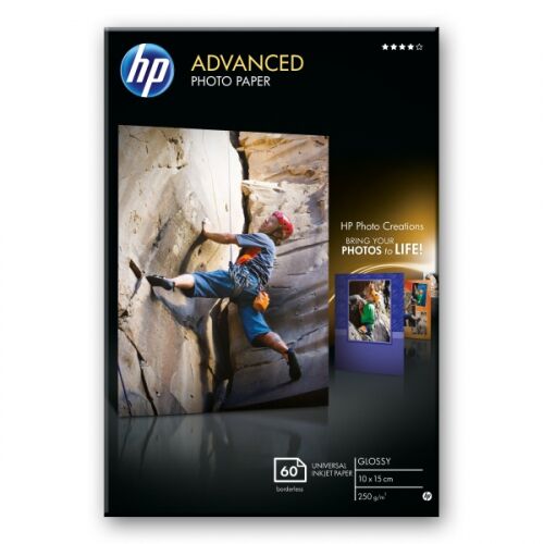 Улучшенная глянцевая фотобумага HP – 60 листов/10 x 15 см без полей (Q8008A)