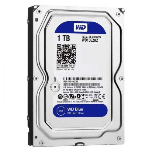 Жесткий диск Western Digital WD10EZRZ, 3.5", HDD, SATA-III, 1TB, 5400RPM, 64MB, Bulk