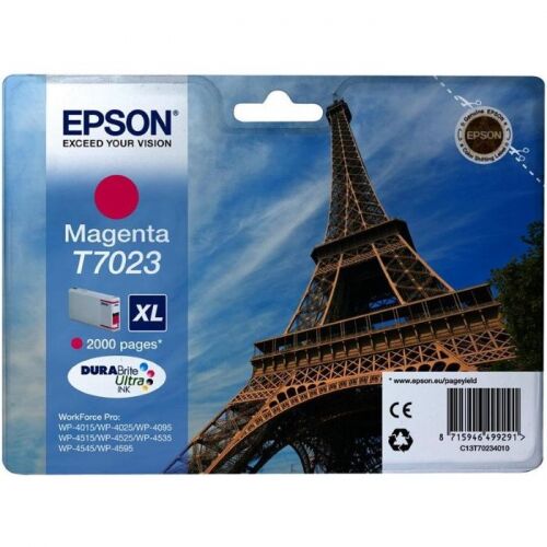 Картридж EPSON T7023 пурпурный 2000 страниц для WP-4015/4095/4515/4595 (C13T70234010)