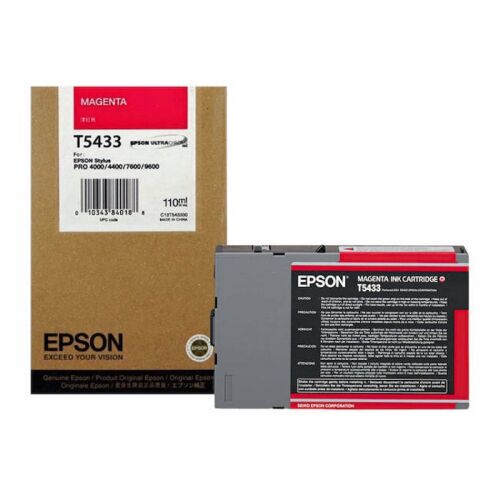 Картридж EPSON T5433, пурпурный, 110 мл., для Stylus Pro 7600/9600 (C13T543300)