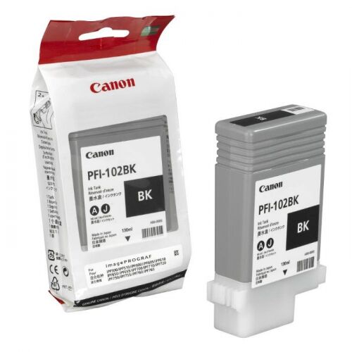Картридж струйный Canon PFI-102BK, черный, 130мл., для IP iPF500/600/700/710 (0895B001)