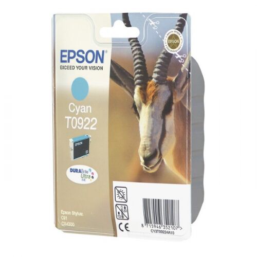 Картридж струйный EPSON T0922, голубой, 375 стр., для C91/CX4300 (C13T10824A10)