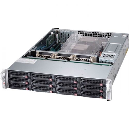 Серверная платформа SuperMicro SSG-6028R-E1CR12T/ noCPU (2x LGA 2011)/ noRAM (x16)/ noHDD (up 12 LFF)/ LSI3108/ 2x 920W (SSG-6028R-E1CR12T)