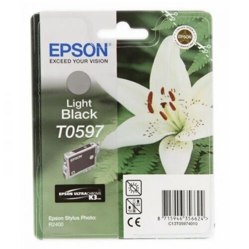 Картридж струйный Epson T0597, серый, 440 стр., для Epson St Ph R2400 (C13T05974010)