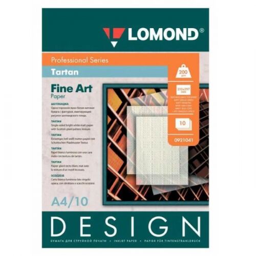 Бумага Lomond 0921041 A4/200г/м2/10л./белый матовое шотландка для струйной печати