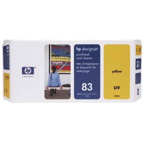 Комплект HP 83, Printhead желтая UV и Printhead Cleaner (C4963A)
