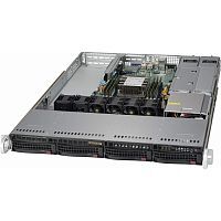 Серверная платформа Supermicro SuperServer 5019P-WTR/ noCPU (x1)/ noRAM (x6)/ no HDD (up 4LFF)/ Int. RAID/ 2x 10 GbE/ 2x 500W (up 2) (SYS-5019P-WTR)