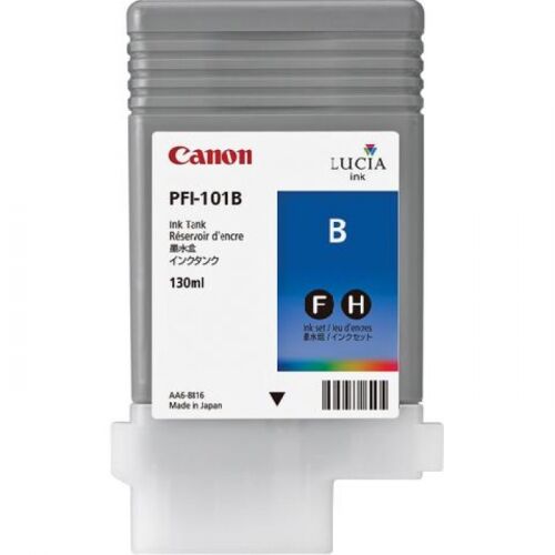 Картридж струйный Canon PFI-101B синий 130 мл для imagePROGRAF iPF5000, iPF5100, iPF6000, iPF6100, iPF6200 (0891B001)