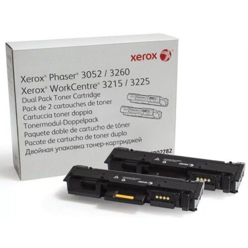 Тонер-картридж XEROX, черный, 3000 стр., упаковка 2 шт., для Phaser 3052/3260/WC 3215/25 (106R02782)
