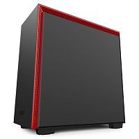 Корпус NZXT H710i Black/Red, без БП, E-ATX, ATX, mATX, Mini-ITX, 2x3.5", 7x2.5", 3x120, 2xUSB 3.0, USB Type-C, Audio,1x140mm Aer F Case Fans, 2xLED Strips and Vertical GPU Mount (CA-H710I-BR)