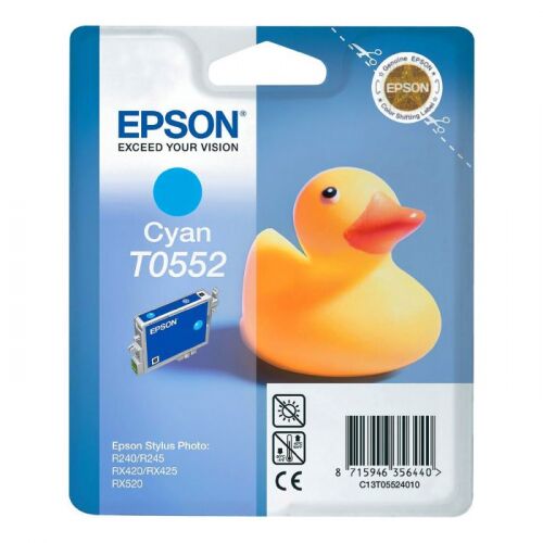 Картридж струйный EPSON T0552, голубой, 290 стр., для RX240/RX420/RX520 (C13T05524010)