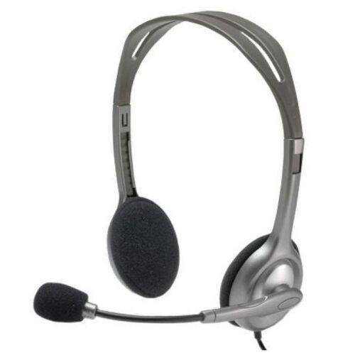 Гарнитура Logitech H110, Wired, Headset, Stereo, 20 - 20000 Гц, mini jack 3.5mm, Grey (981-000271)