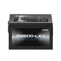 Блок питания Zalman ZM600-LXII, 600W, ATX12V v2.31, APFC, 12cm Fan, Retail