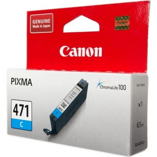 Картридж струйный Canon CLI-471C, голубой, 320 страниц, для Pixma MG5740/MG6840/MG7740 (0401C001)