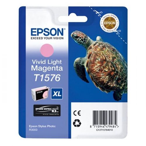 Картридж EPSON T1576, светло-пурпурный, 25.9 мл., для R3000 (C13T15764010)