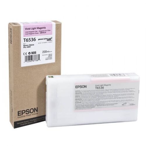 Картридж струйный EPSON T6536 светло-пурпурный 200 мл для Stylus Pro 4900 (C13T653600)