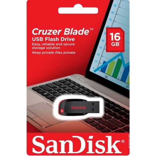Флеш накопитель 16GB SanDisk CZ50 Cruzer Blade, USB 2.0, Black (SDCZ50-016G-B35) фото 2