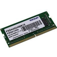 Модуль памяти Patriot SO-DIMM DDR4 4GB PC-19200 2400MHz CL17 1.2V SR RTL (PSD44G240081S)