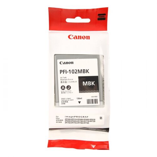 Картридж CANON PFI-102MBK, матовый черный, 130мл., для IPF-500/600/700 (0894B001)