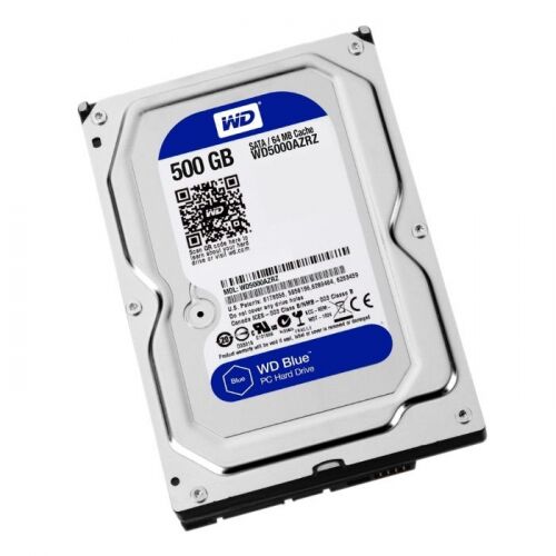 Жесткий диск Western Digital HDD SATA-III 500Gb Blue WD5000AZRZ, 5400rpm, 64MB buffer
