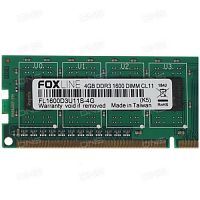 Модуль памяти Foxline DDR3, DIMM, 4GB, 1600MHz, PC3-12800 Mb/s, CL11, 1.5V, Bulk (FL1600D3U11S-4G)