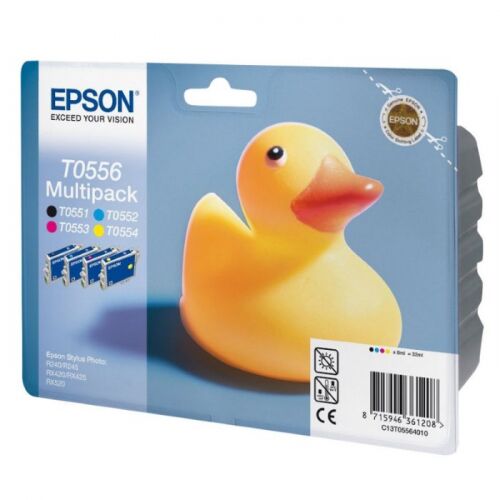 Набор картриджей EPSON T0556, черный, пурпурный, голубой, желтый, 290 стр., для RX240/RX420/RX520 (C13T05564010)