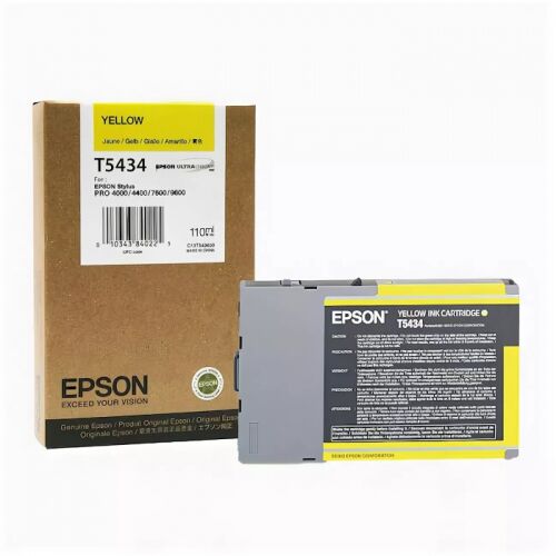 Картридж EPSON T5434, желтый, 110 мл., для Stylus Pro 7600/9600 (C13T543400)
