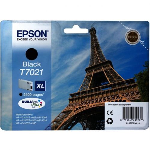Картридж струйный EPSON T7021 черный 2400 страниц для WP-4015/4095/4515/4595 (C13T70214010)