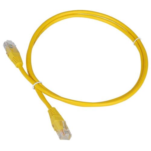 Патч-корд TWT UTP кат. 5e 0.3 м желтый (TWT-45-45-0.3-YL)