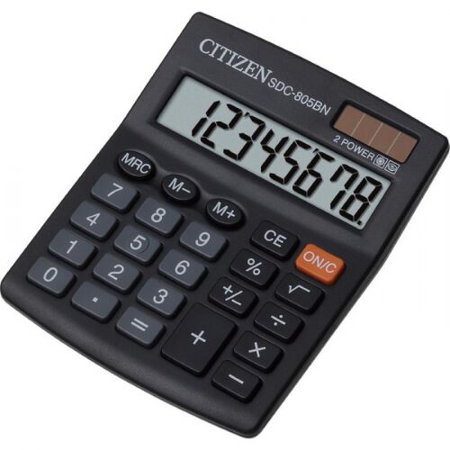 Калькулятор бухгалтерский Citizen SDC-805BN черный 8-разр.